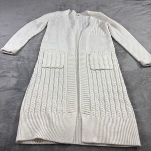 Onetheland  Women's Long Cable knit Cardigan Open Front With Pocket